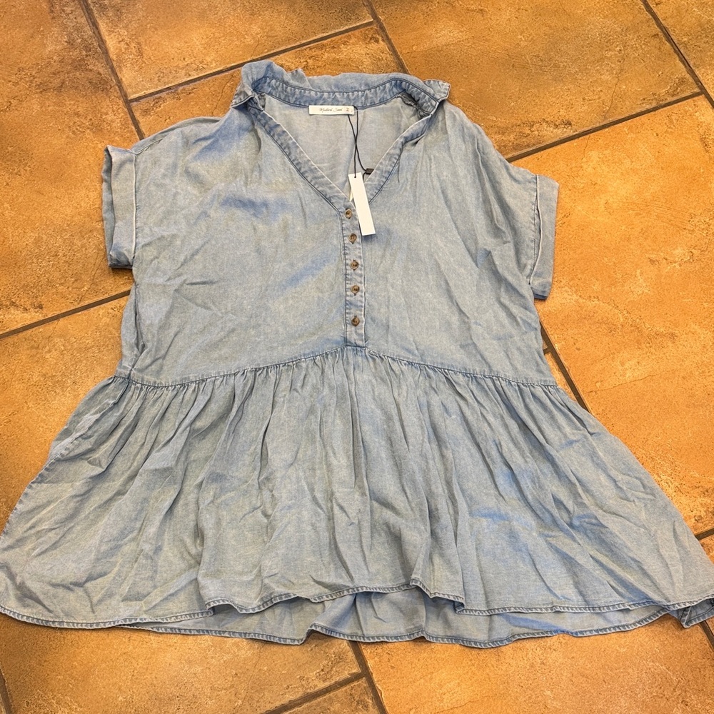 Mustard Seed Denim Blue Shirt